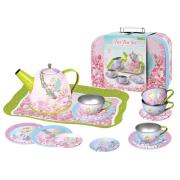 Tin Tea Set Fairy Suitcase 15 Piece