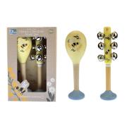 Maraca and Bell Stick Set Floral