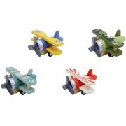 Pull Back Bi Plane Set of 4