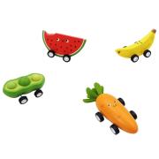 Pull Back Fruit Veg Car Set of Four