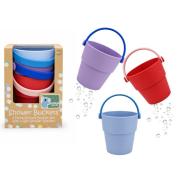 Silicone Shower Buckets Purple Set of Three
