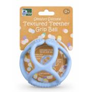 Silicone Textured Teether Grip Ball Blue
