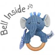 Snuggle Trunks Elephant Wooden Ring Rattle