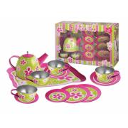 Tin Tea Set Lime Daisy