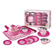 Tin Tea Set Rose 15pc