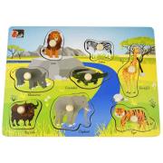 Wild Animal Peg Puzzle Two In One