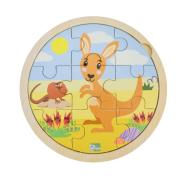 Wooden 9pcs Jigsaw Puzzle Kangaroo