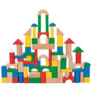 Wooden Building Blocks Set 100 Piece
