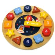 Wooden Clock Puzzle Space