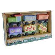 Farm Train With Animals Wooden