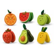 Wooden Fruit Castanets Set of Six