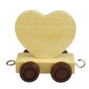 Wooden Name Train Heart