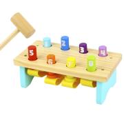 Wooden Knock Bench With 8 Pins