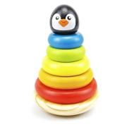 Wooden Penguin Stacking Tower