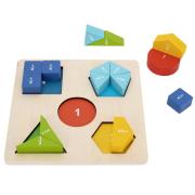 Shape and Fraction Wooden Puzzle