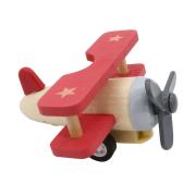 Red Pull Back Clockwork Biplane