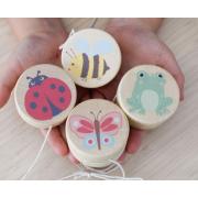 Wooden Springtime YoYos Set of Four