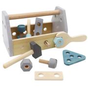Wooden Toolbox With Tools