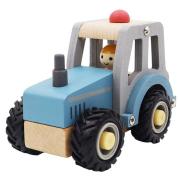Wooden Tractor Toy Blue