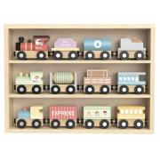 Wooden Train And Carriage Set