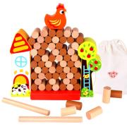 Wooden Tumble Chicken Game
