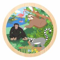 9 Piece Jigsaw Puzzle Sloth Gorilla