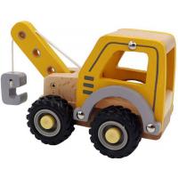 Wooden Truck Crane Rubber Wheels