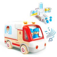 Light Sound Wood and Plastic Ambulance Set