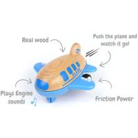 Wood and Plastic Blue Plane with Sound