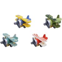 Pull Back Bi Plane Set of 4