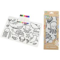 Reusable Sea Animals Silicone Colouring Mat