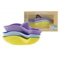 Silicone Bath Sharks Yellow Purple