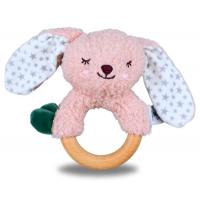 Snuggle Berry Bunny Wooden Ring Rattle