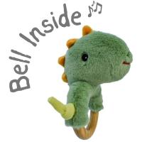 Snuggle Minty Dinosaur Wooden Ring Rattle