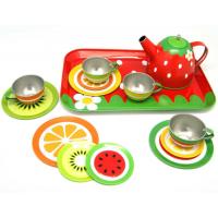 Tin Tea Set Fruit Pattern