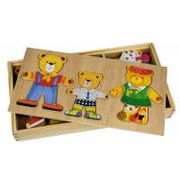 Wooden Bear Family Dress-Up Puzzle