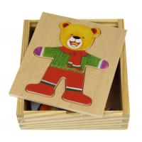 Wooden Toy Boy Bear Dress-Up Puzzle