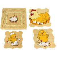 Wooden Life Cycle Puzzle Chicken