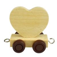 Wooden Name Train Heart