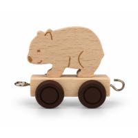Wooden Name Train Wombat