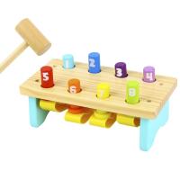 Wooden Knock Bench With 8 Pins