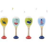 Wooden Ocean Maraca Set of Four