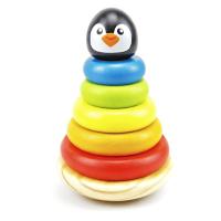 Wooden Penguin Stacking Tower