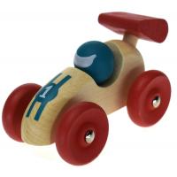 Small Wooden Retro Racing Car Red