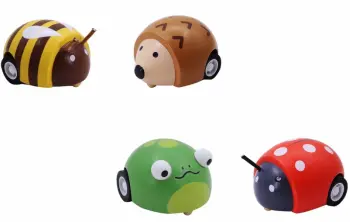 Pull Back Bugs and Animals Set of Four