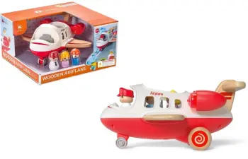 Light Sound Wood and Plastic Red Airplane