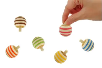 6 Flip Over Spinning Tops