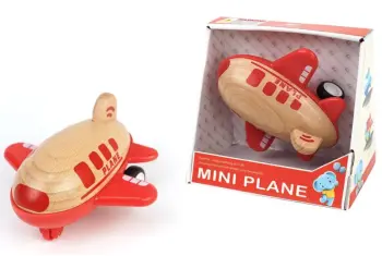 Wood and Plastic Red Plane with Sound