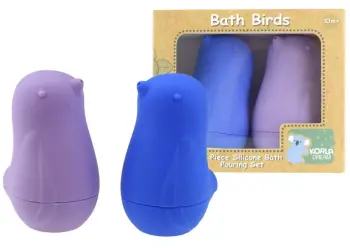 Silicone Bath Birds Purple Blue