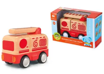 Light Sound Wood and Plastic Friction Fire Engine